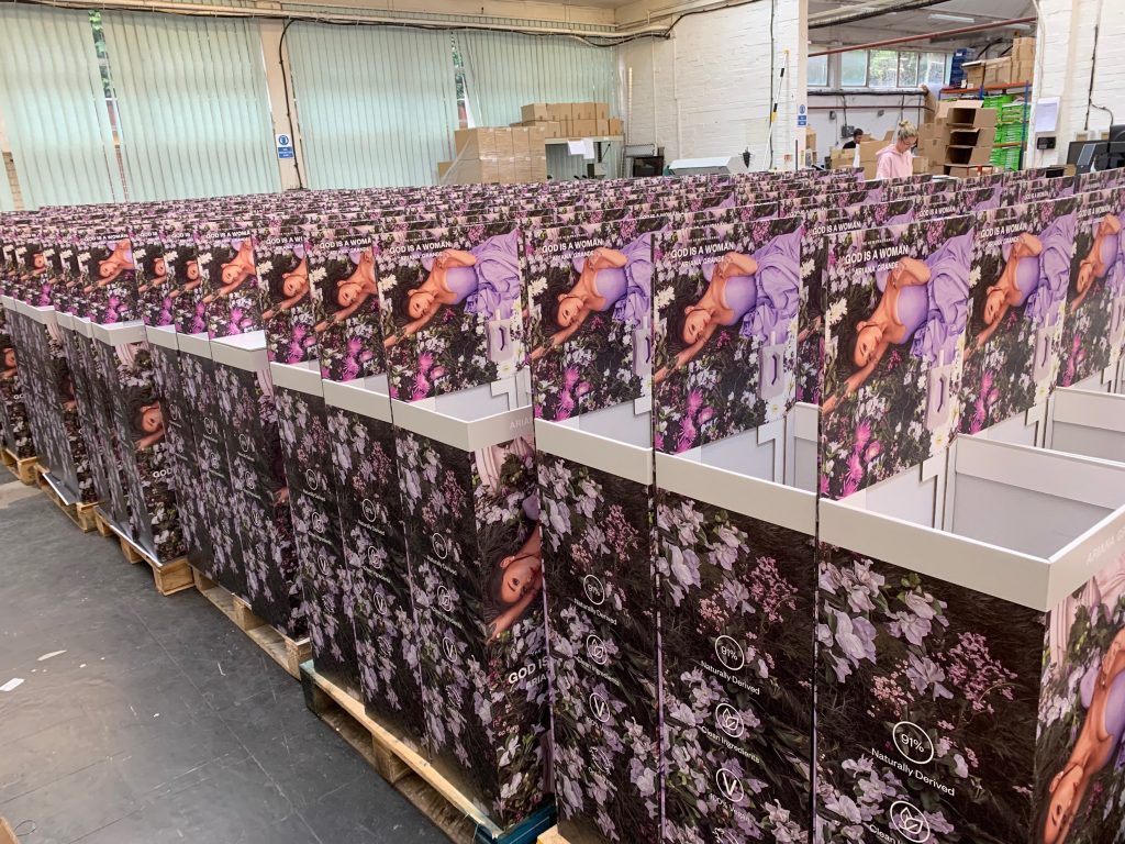 A fragrant display: ISA-UK member Antalis display boards chosen for Ariana Grande ethical new perfume
